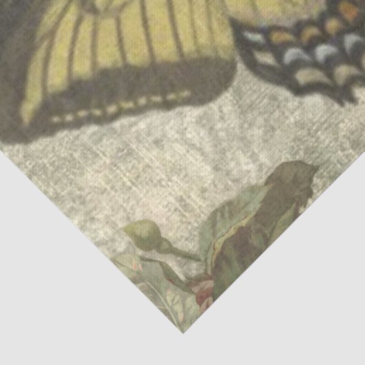 vlinder en Rozen Shabby Chic Decoupage Tissuepapier (Detail)