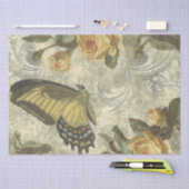 vlinder en Rozen Shabby Chic Decoupage Tissuepapier (Craft)