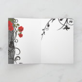 Vlinder en Rozen Valentijnsdag Kaart (Binnen)