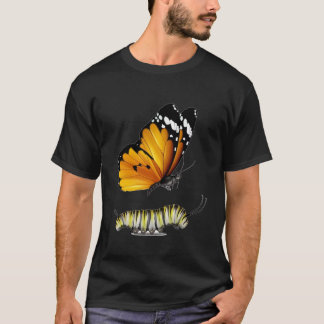 Vlinder en rups t-shirt