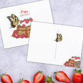 Vlinder en Waffels Gelukkige Verjaardag Briefkaart