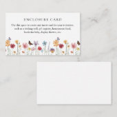 Vlinder- en wilde bloemen aangepaste bijlagekaart informatiekaartje (Voorkant / Achterkant)