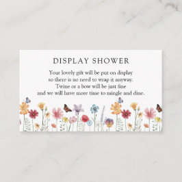 Vlinder en Wildflower Douche Behuizing Kaart