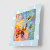 vlinder en zeeduivel vierkante klok (Hoek)