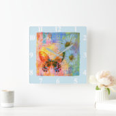 vlinder en zeeduivel vierkante klok (Huis)