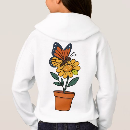 Vlinder en zonnebloem (Achterkant)