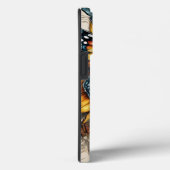 Vlinder en Zonnebloem Monogram Case-Mate iPhone Case (Achterkant / Rechts)