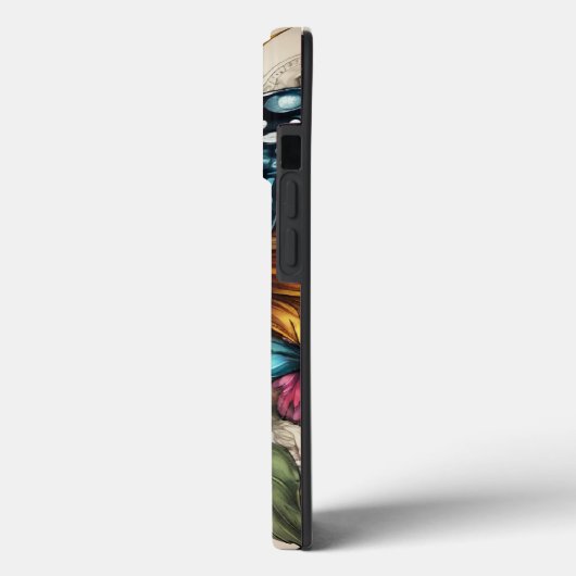 Vlinder en Zonnebloem Monogram Case-Mate iPhone Case (Achterkant / Links)