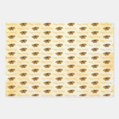 Vlinder en Zonnebloem Patronen Gepersonaliseerd Inpakpapier Vel (Voorkant 2)