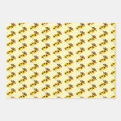 Vlinder en Zonnebloem Patronen Gepersonaliseerd Inpakpapier Vel (Voorkant)