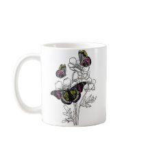  vlinder, esthetische bloemen