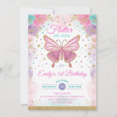 Vlinder Fairy Garden Bloemenmeisje Verjaardag Kaart (Voorkant)