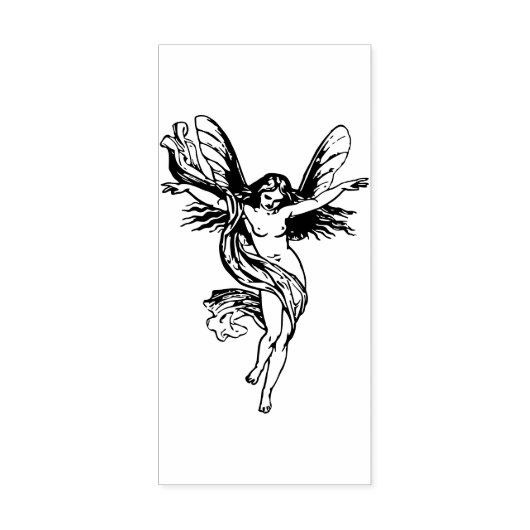 Vlinder Fairy meisje fantasie Rubberstempel (Afrduk)