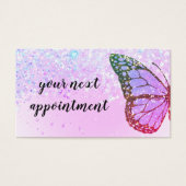 vlinder faux glitter - kaart (Voorkant)