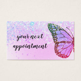 vlinder faux glitter - kaart