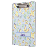 Vlinder fladders blauw gepersonaliseerd klembord (Links)