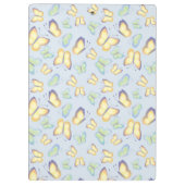 Vlinder fladders blauw gepersonaliseerd klembord (Achterkant)