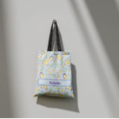 Vlinder fladders blauw gepersonaliseerd tote bag