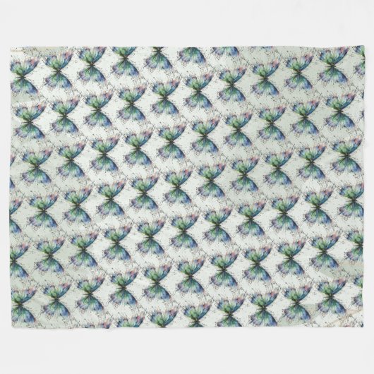 Vlinder Fleece Deken (Voorkant (Horizontaal))