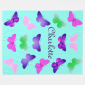 vlinder fleece deken (Voorkant (Horizontaal))