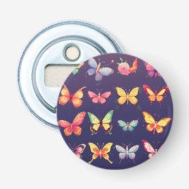 Vlinder flesopener, leuke vlinder button flesopener