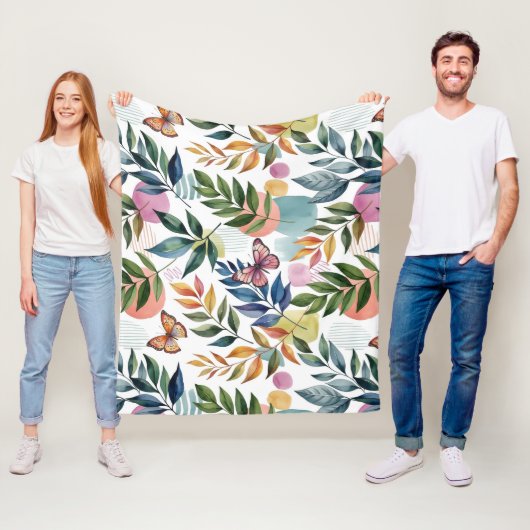 Vlinder fluistert fleece deken (In situ)