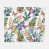 Vlinder fluistert fleece deken (Voorkant (Horizontaal))