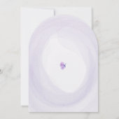 Vlinder Fluttered Paarse Roze Boog 1e Verjaardag Kaart (Achterkant)