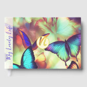 Vlinder Folie Monogram Scrapbook Album Gastenboek (Voorkant)