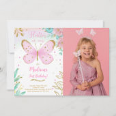 Vlinder foto uitnodiging (Voorkant)