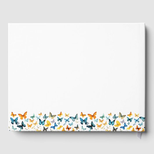 Vlinder foto Uitvaart Gastenboek - Eenvoudig (Achterkant)