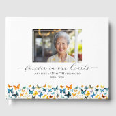 Vlinder foto Uitvaart Gastenboek - Eenvoudig (Voorkant)