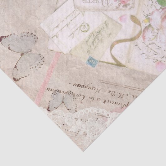 vlinder Franse Boek Ephemera ontkoppeling Tissuepapier (Detail)