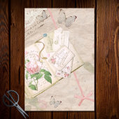 vlinder Franse Boek Ephemera ontkoppeling Tissuepapier