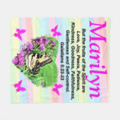  VLINDER GALATEN 5:22 CUSTOM DEKEN (Voorkant (Horizontaal))