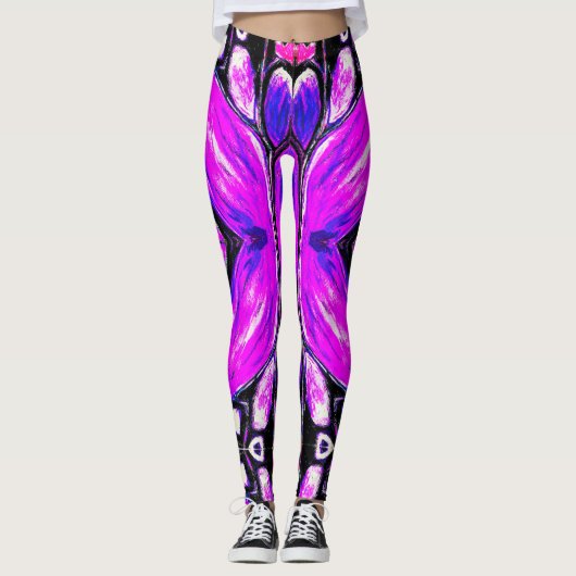 Vlinder geïnspireerde Leggings (Voorkant)