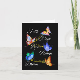 Vlinder geloof hoop liefde geloof droom christelij kaart