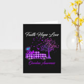 Vlinder Geloof Hoop Liefde Overdosis Awareness 1 Kaart (Gele Bloem)