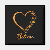 Vlinder Gelooft Leukemie Bewustzijn Oranje Lint Magneet (Voorkant)