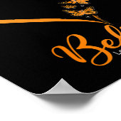 Vlinder Gelooft Leukemie Bewustzijn Oranje Lint Poster (Hoek)