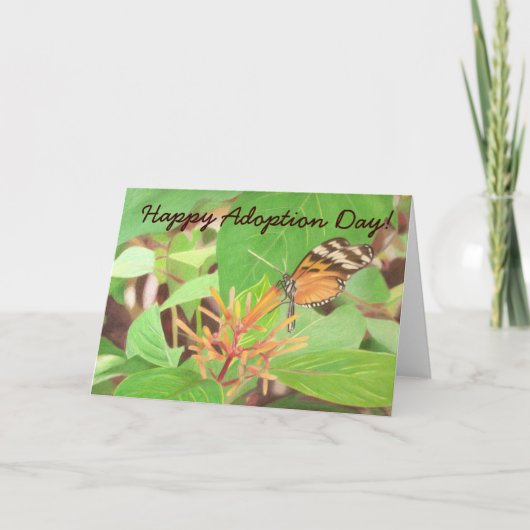 Vlinder, gelukkige adoptiedag! kaart (Voorkant)