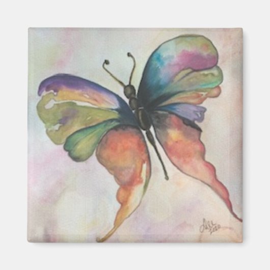 Vlinder GeluksMagneet  Magneet (Voorkant)