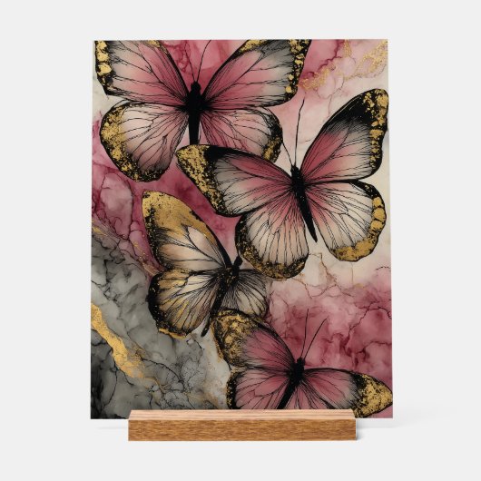 Vlinder genade acryl bord (Voorkant)
