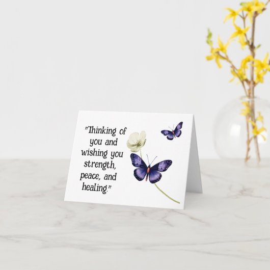 Vlinder Genezing Kaart (Gele Bloem)