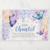 Vlinder Gepersonaliseerd mini wijnmousserend wijne Sparkling Wijnetiket (Enkel label)