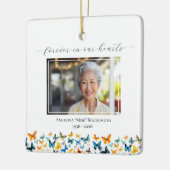 Vlinder gepersonaliseerd vierkant Ornament (Links)