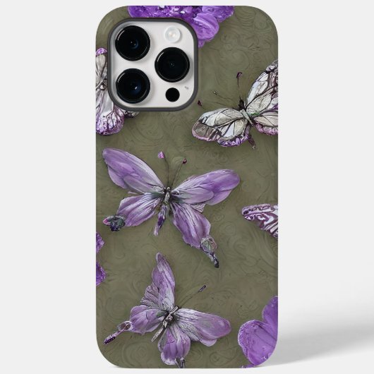 Vlinder Gepersonaliseerde Naam Case-Mate iPhone Case (Achterkant)
