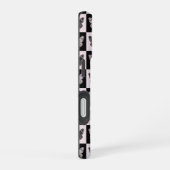 Vlinder Geruit Patroon in Zwart en Wit iPhone 16 Hoesje (Rechterkant)