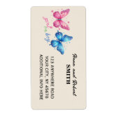 vlinder Geslacht Onthullen Party Uitnodiging Etiket (Voorkant)