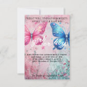 Vlinder Geslacht Onthulling Feest Uitnodiging (Voorkant)